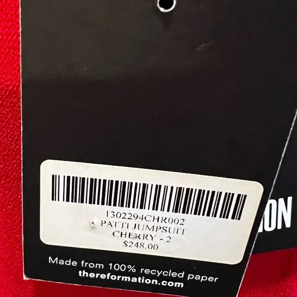 Reformation NEW Patti Jumpsuit in Cherry Red Romper Flare Wide Leg Sz 2 RARE - Picture 6 of 15